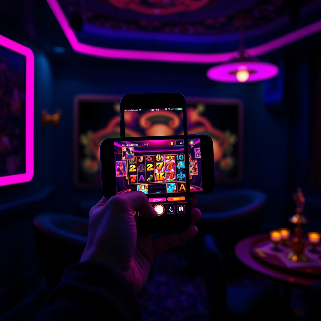 Playing Diwa Top casino games on a mobile phone